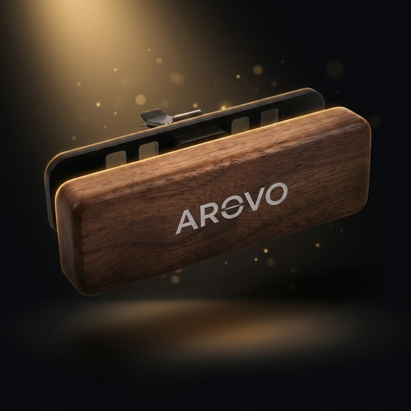 AROVO Auto-Diffusor aus Walnussholz mit Refill-System