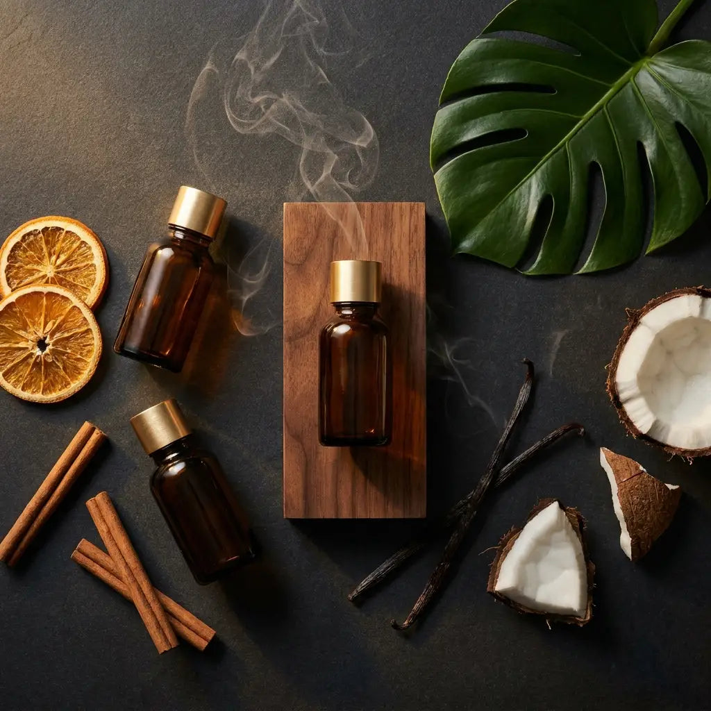 AROVO Premium Auto-Düfte — Duftöle, Botanicals und Walnussholz